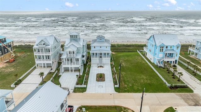 11367 Beachside Dr, Galveston, TX 77554 - aerial view with a view of the beach and a water view