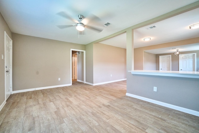12234 Dumas St, Houston, TX 77034 - empty room featuring ceiling fan, baseboards, and wood finished floors