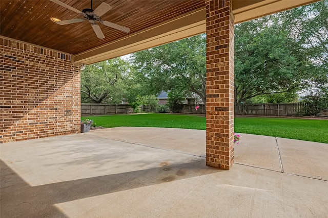 4210 Wentworth Dr, Fulshear, TX 77441 - view of patio with a ceiling fan