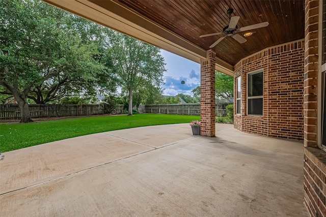4210 Wentworth Dr, Fulshear, TX 77441 - view of patio / terrace with ceiling fan
