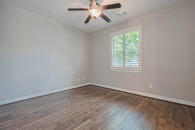 4210 Wentworth Dr, Fulshear, TX 77441 - empty room with wood finished floors, baseboards, and a ceiling fan