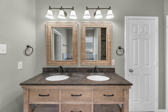 4810 Legends Bay Dr, Baytown, TX 77523 - full bathroom featuring double vanity and a sink
