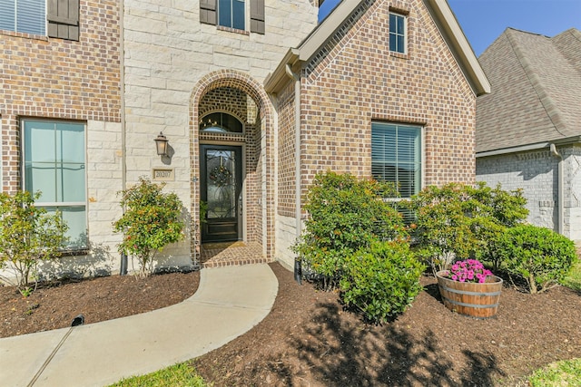 20207 Desert Foal Dr, Tomball, TX 77377 - doorway to property with brick siding