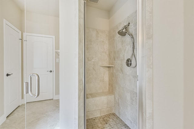 20207 Desert Foal Dr, Tomball, TX 77377 - full bathroom featuring a stall shower and tile patterned flooring
