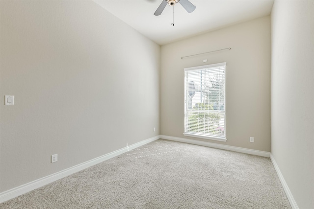 20207 Desert Foal Dr, Tomball, TX 77377 - spare room with light carpet, ceiling fan, and baseboards