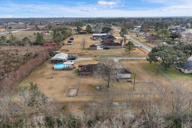 bird's eye view featuring a rural view