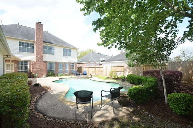 4242 Noble Oak Trl, Houston, TX 77059 - view of pool with a fenced backyard, a patio, and a pool with connected hot tub