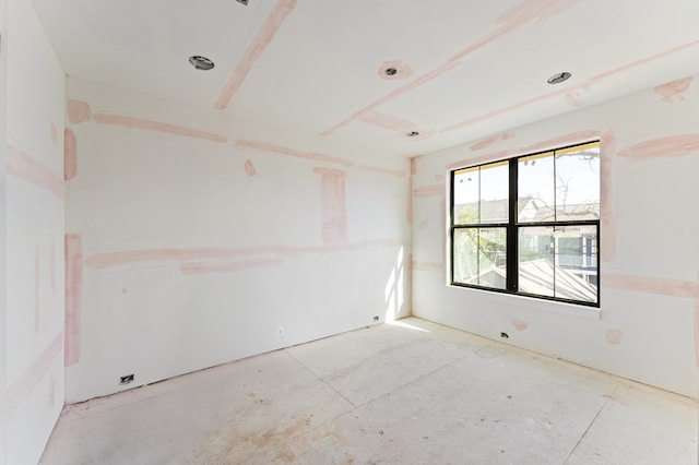 view of spare room