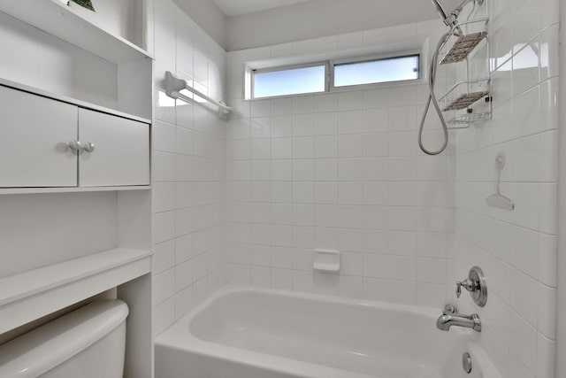 full bath featuring toilet and shower / tub combination