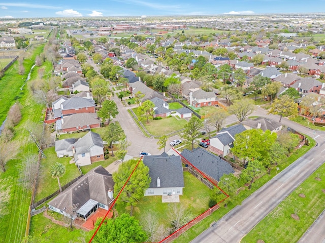13619 Bonilla Ln, Houston, TX 77083 - birds eye view of property featuring a residential view