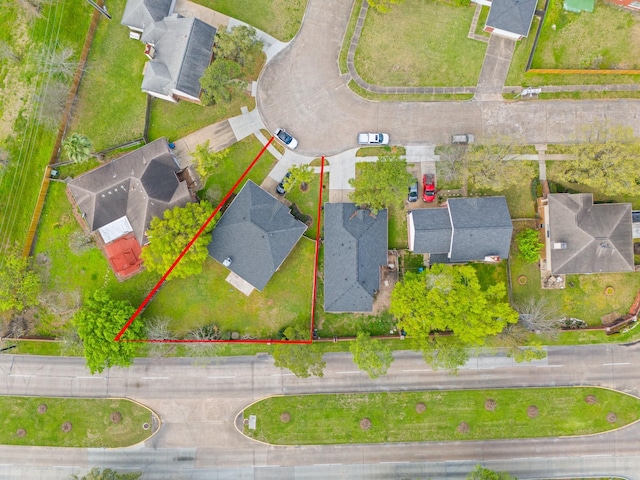 13619 Bonilla Ln, Houston, TX 77083 - birds eye view of property featuring a residential view