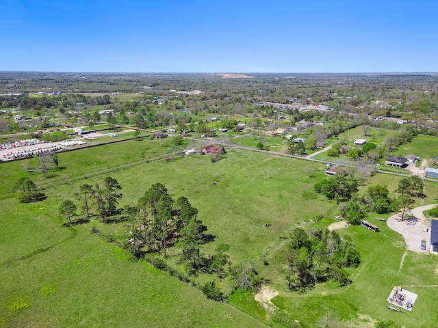 aerial view featuring a rural view
