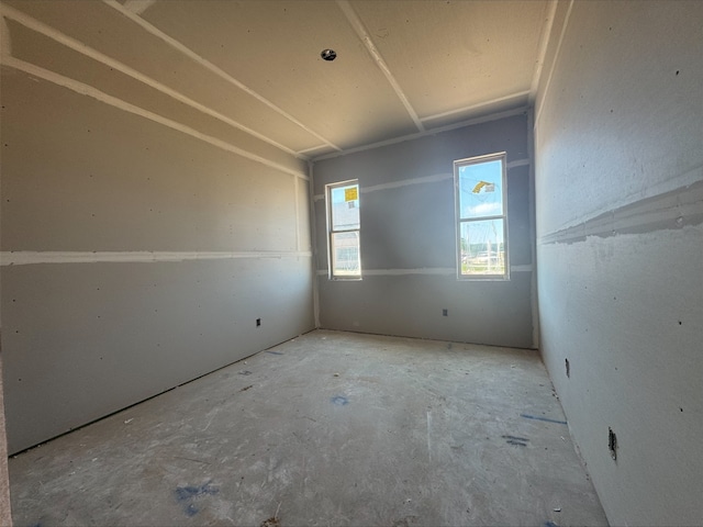 view of spare room