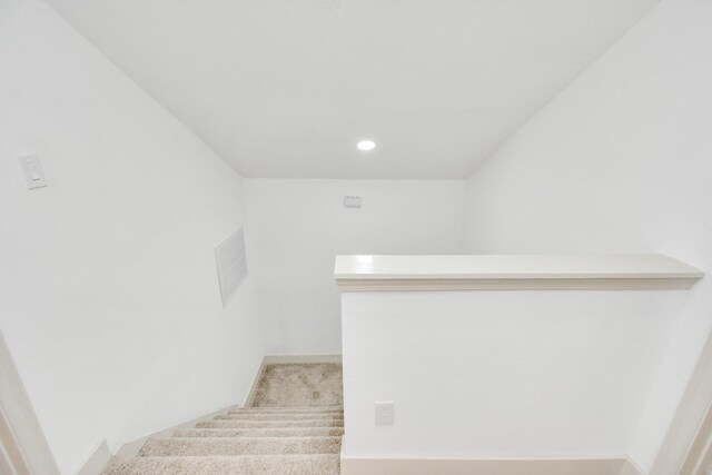 1501 Maiden Ln, Richmond, TX 77469 - staircase with recessed lighting and carpet