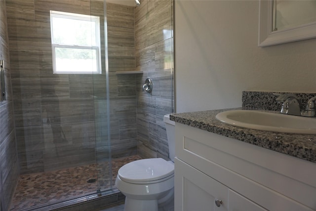 14848 Lamar Rd, Willis, TX 77378 - full bath with vanity, toilet, and a shower stall
