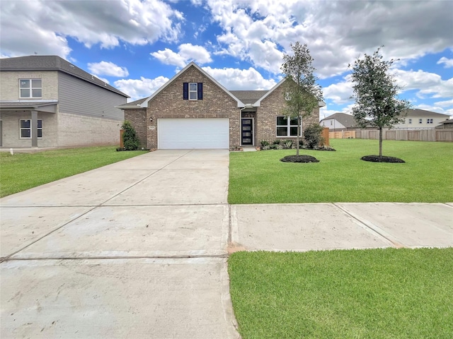1826 Temple Grove Dr, Iowa Colony, TX 77583 - traditional-style house with brick siding, an attached garage, and driveway