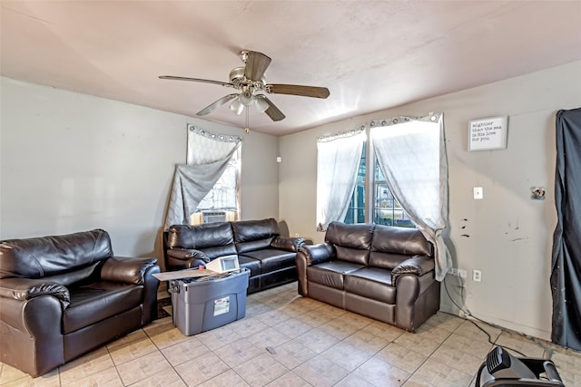 13022 Gladden Dr, Houston, TX 77049 - living area featuring a wealth of natural light and ceiling fan