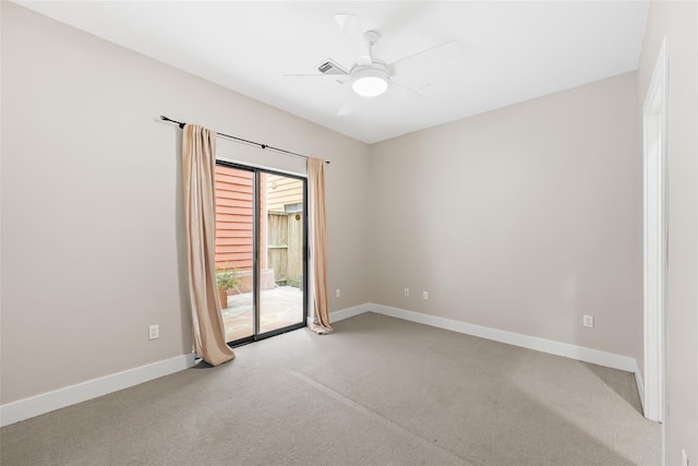 4406 Spencer St Unit A, Houston, TX 77007 - carpeted spare room with baseboards and ceiling fan