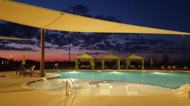 28810 Copper Ridge Dr, Fulshear, TX 77441 - community pool featuring a gazebo and a patio