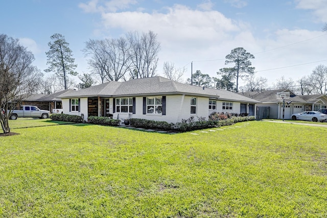 2227 Hialeah Dr, Houston, TX 77018 - single story home featuring a front lawn and an attached garage