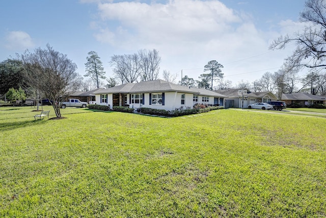 2227 Hialeah Dr, Houston, TX 77018 - ranch-style home featuring a front lawn