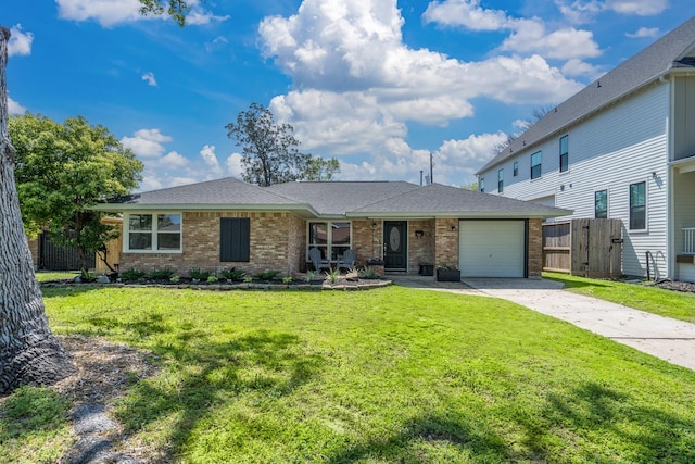 2007 Lamonte Ln, Houston, TX 77018 - single story home featuring brick siding, fence, driveway, a front lawn, and an attached garage
