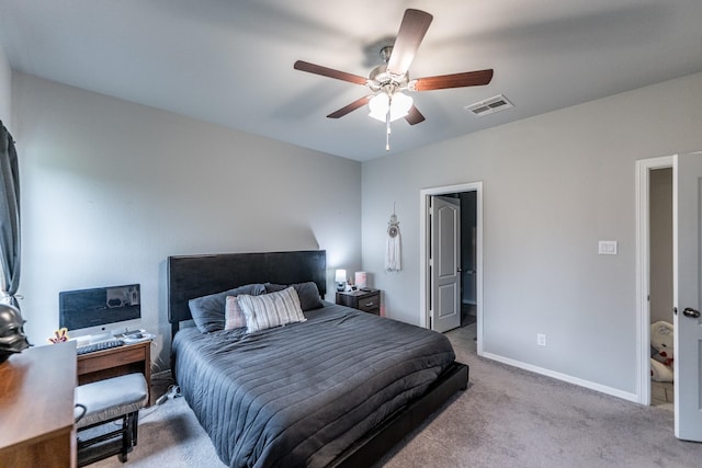 25843 Hickory Pecan Trl, Tomball, TX 77375 - bedroom featuring carpet flooring, baseboards, and ceiling fan