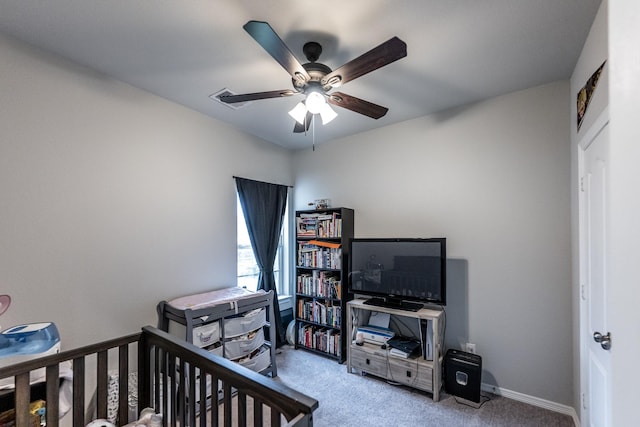 25843 Hickory Pecan Trl, Tomball, TX 77375 - carpeted bedroom featuring ceiling fan and baseboards