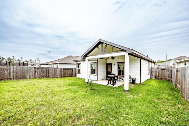 25843 Hickory Pecan Trl, Tomball, TX 77375 - rear view of property with ceiling fan and a patio area