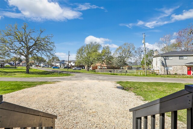view of road featuring a residential view