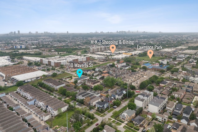 aerial view with a view of city