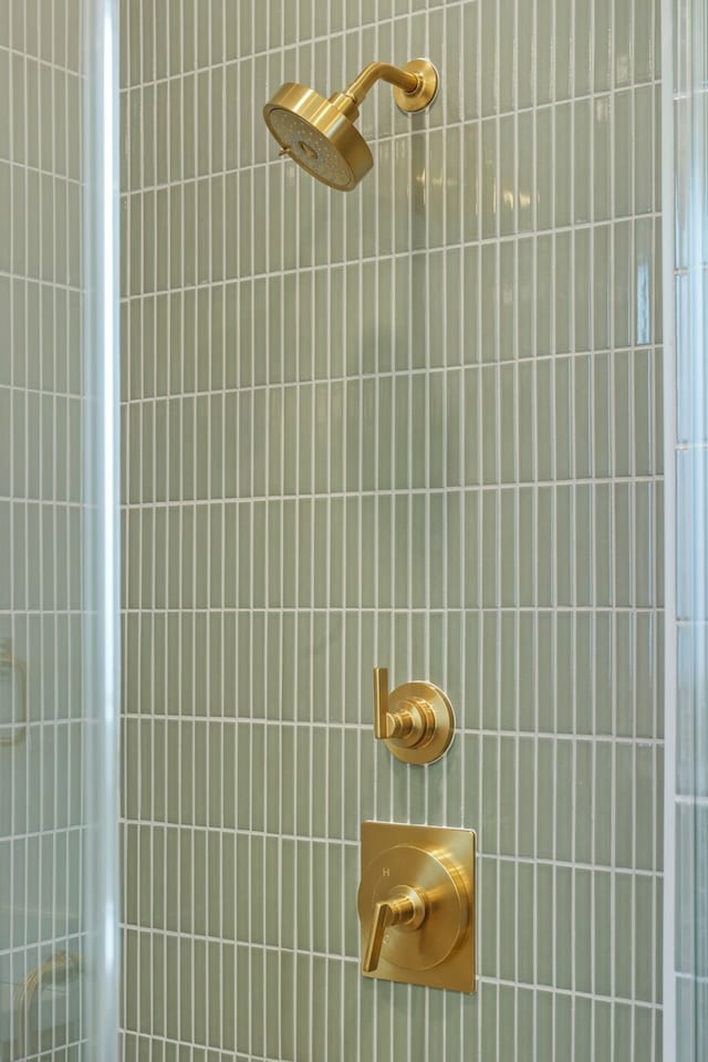 room details with tiled shower