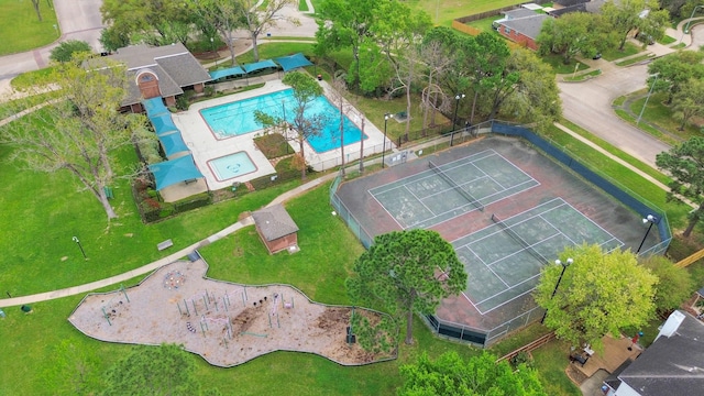birds eye view of property