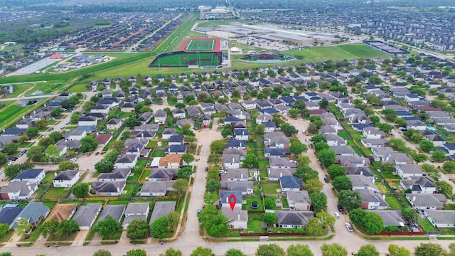 aerial view featuring a residential view