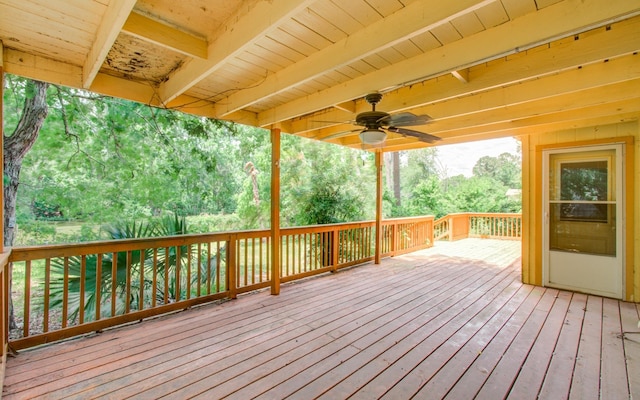 12728 Hollandale Dr, Houston, TX 77082 - deck featuring ceiling fan