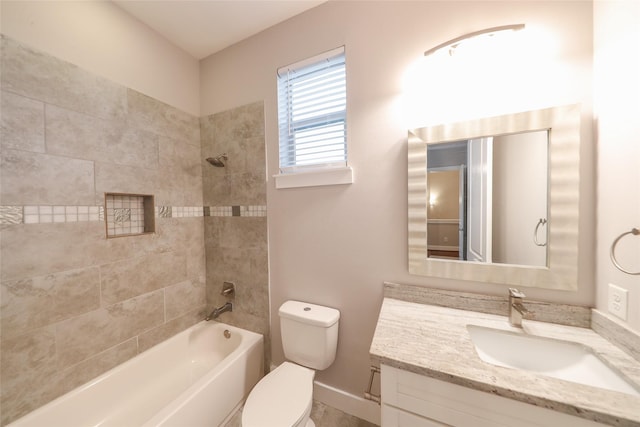 1005 Bingham St Unit 5, Houston, TX 77007 - bathroom with toilet, shower / tub combination, and vanity
