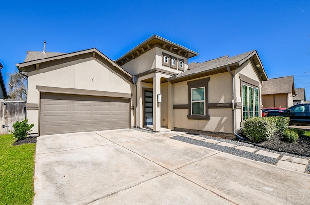 11115 Elderflower Dr, Missouri City, TX 77459 - view of front of house with driveway, stucco siding, and an attached garage