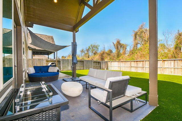 11115 Elderflower Dr, Missouri City, TX 77459 - view of patio featuring outdoor lounge area
