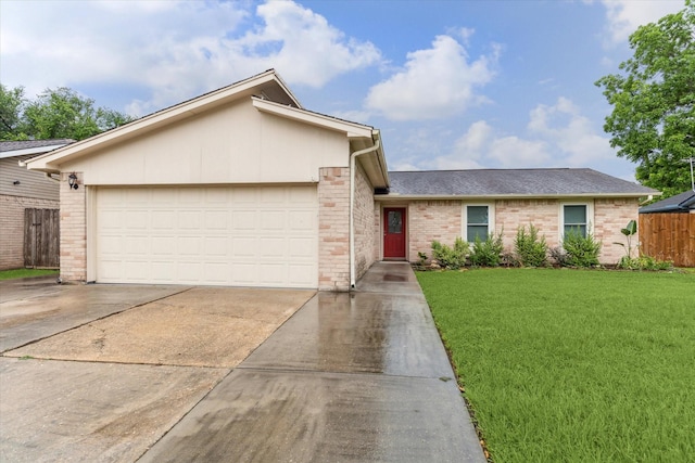 4010 Bluebonnet Trl, Deer Park, TX 77536 - view of front of home with driveway, a garage, a shingled roof, and brick siding