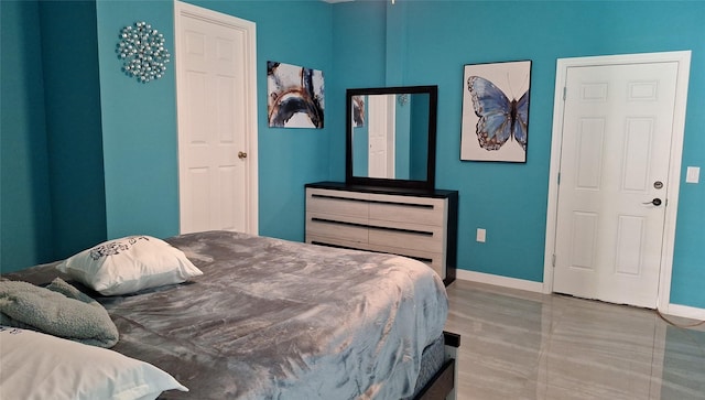 bedroom with baseboards