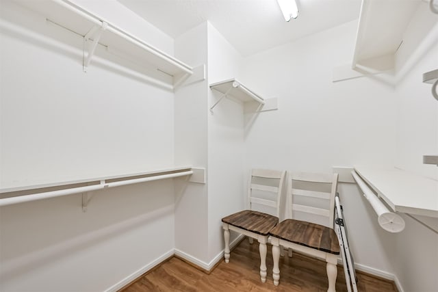 831 Woodfern Glen Ln, Pearland, TX 77584 - walk in closet featuring wood finished floors