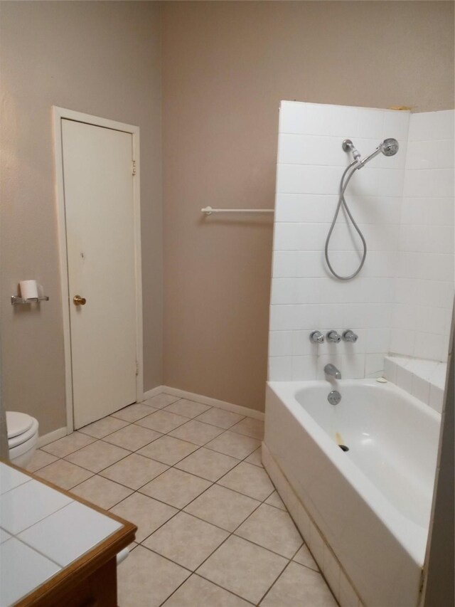 1372 Apache Dr, Montgomery, TX 77316 - bathroom with tile patterned flooring and washtub / shower combination