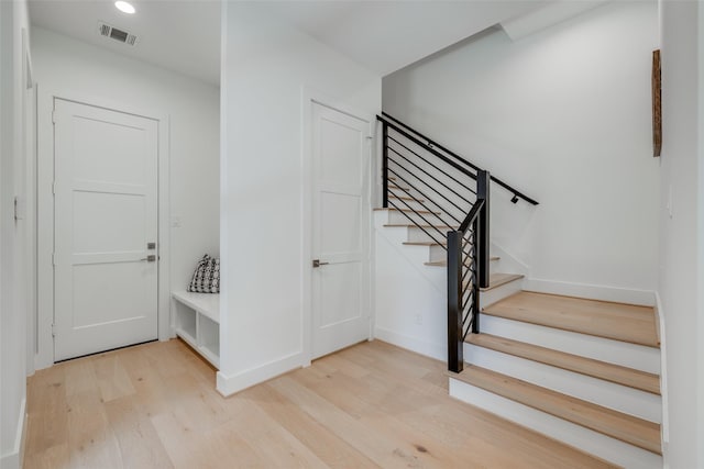 2113 Huldy St, Houston, TX 77019 - staircase with wood finished floors and baseboards