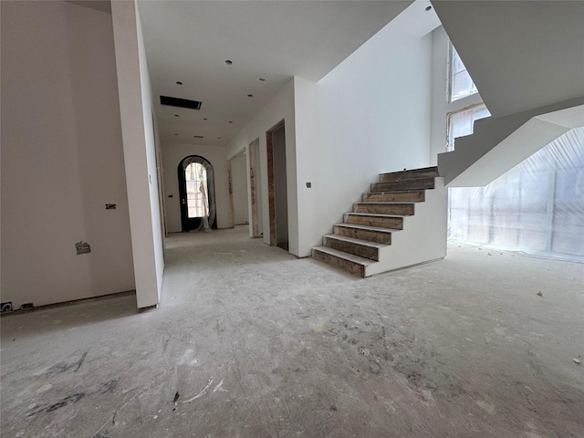 2217 Pelham Dr, Houston, TX 77019 - unfurnished living room with stairway