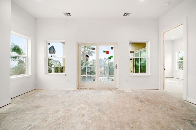 empty room with visible vents