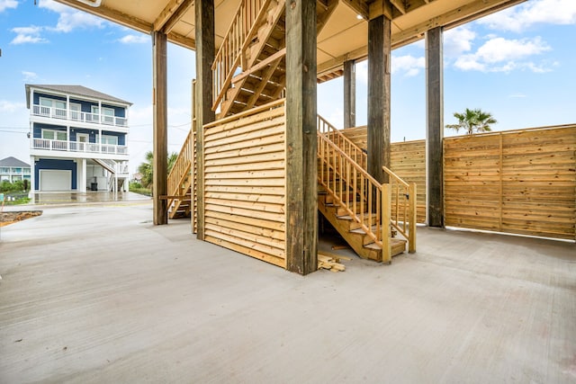 view of patio with stairs