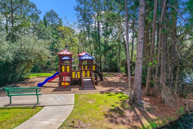 community play area featuring a yard