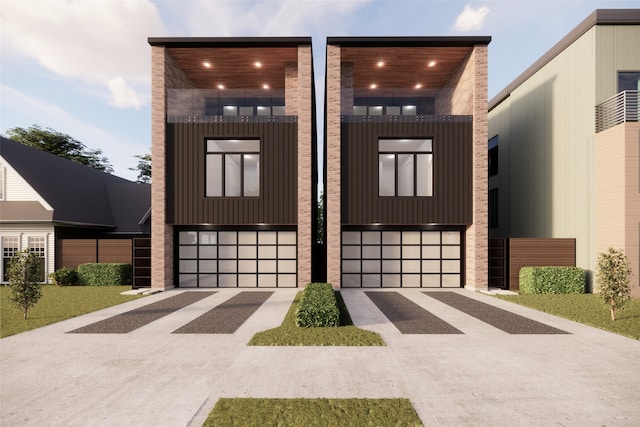 1128 W Pierce St, Houston, TX 77019 - modern home with driveway and an attached garage