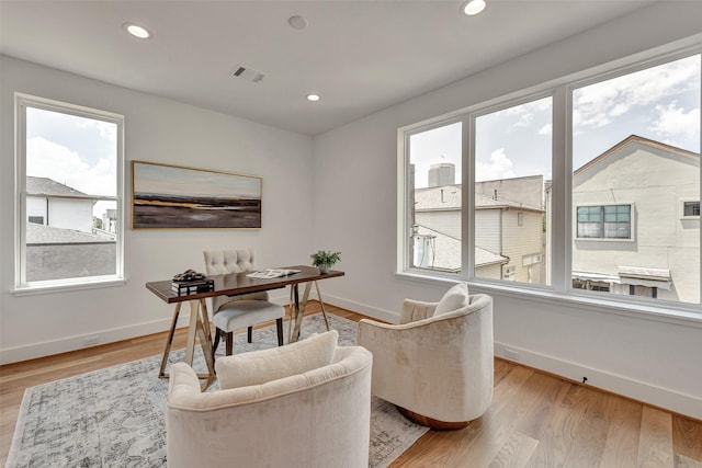 1128 W Pierce St, Houston, TX 77019 - office space with healthy amount of natural light, recessed lighting, and light wood-style flooring