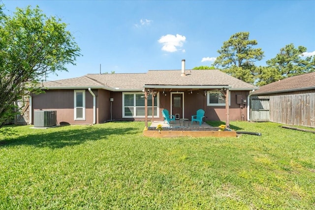 13623 Wimbledon Oaks Dr, Houston, TX 77065 - rear view of house featuring a patio area and central AC unit